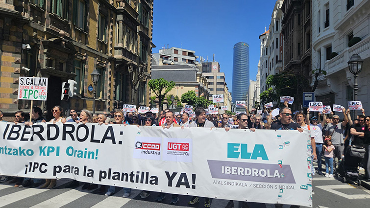 La plantilla de Iberdrola sale a la calle por un convenio justo que reconozca su aportación al éxito de la corporación